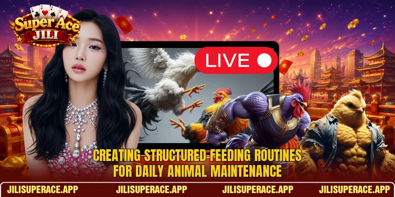Creating structured feeding routines for daily animal maintenance