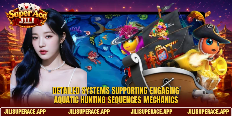 Detailed systems supporting engaging aquatic hunting sequences mechanics