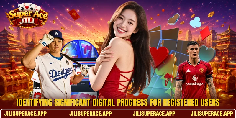 Identifying significant digital progress for registered users